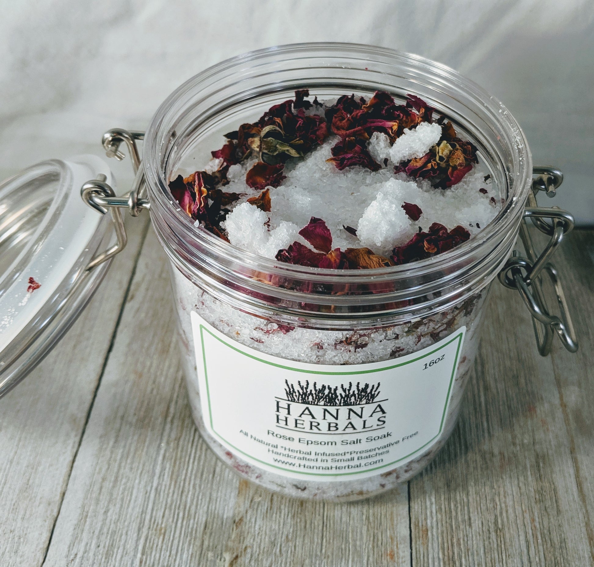 Rose and Epsom Bath Salts - Hanna Herbals
