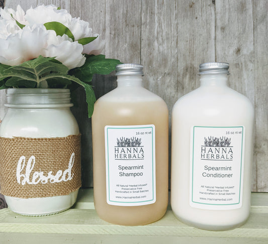 Spearmint Shampoo and Conditioner - Hanna Herbals