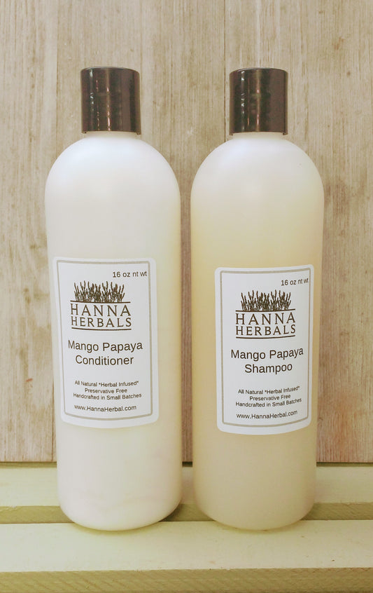 Mango and Papaya Shampoo and Conditioner - Hanna Herbals