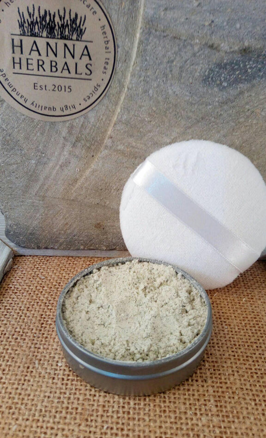 Dusting Powder with puff Frankincense and Lavende - Hanna Herbals