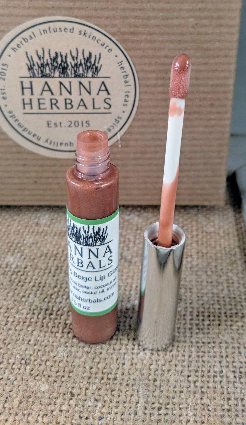 Shimmering Beige Lip Gloss - Hanna Herbals